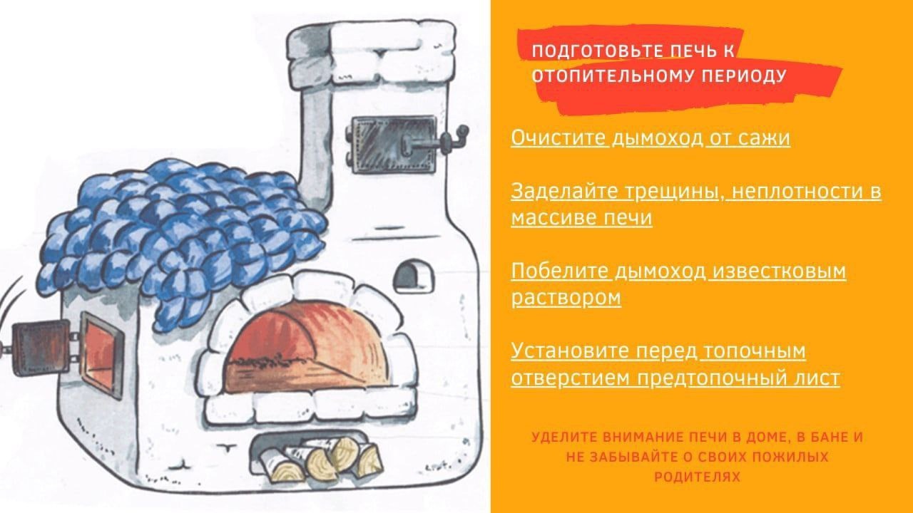 🔥 В связи с понижением температуры воздуха существенно возросло число пожаров от нарушения правил пожарной безопасности при эксплуатации печей.